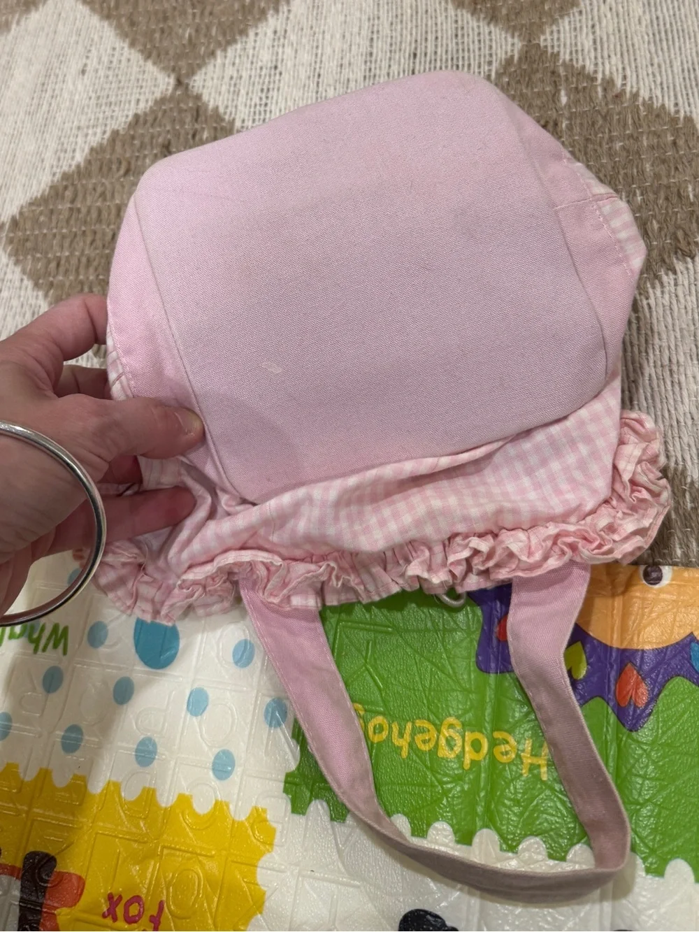 Vintage Disney Store Aristocats marie embroidered bag basket gingham embroidered